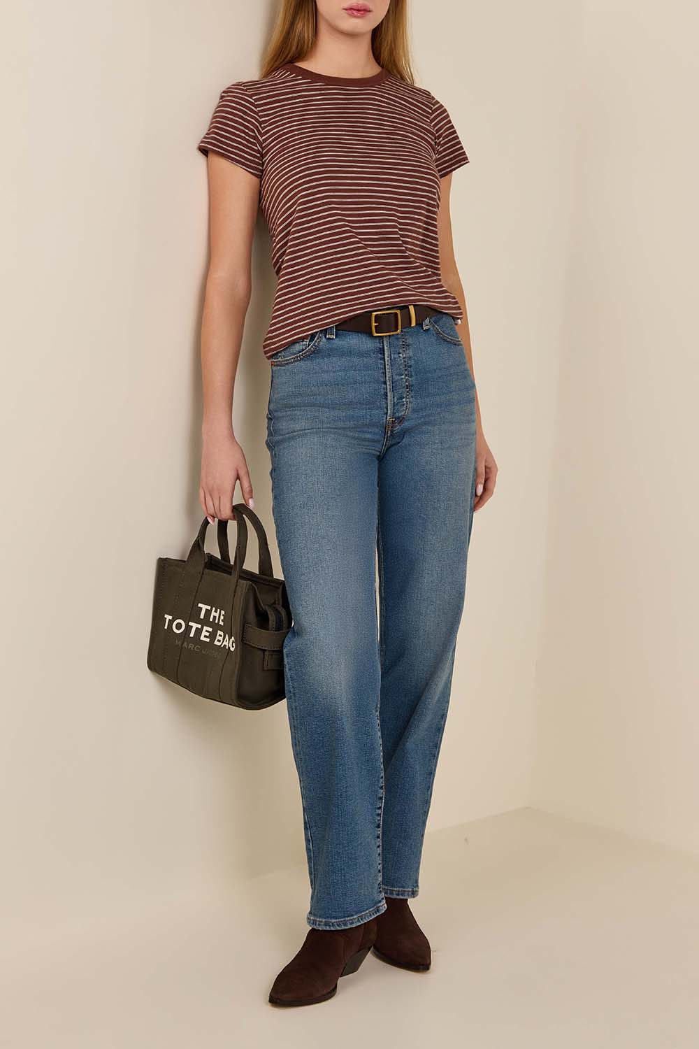 מכנסי ג'ינס ריבקייג' בגזרה ישרה